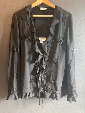 Coldwater Creek Black Blouse